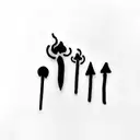 small matching tattoos for three friends that is related to smoking tattoo design idea
