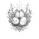Three eggs  tattoo design idea