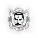 freddie mercury  tattoo design idea