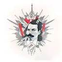 freddie mercury  tattoo design idea