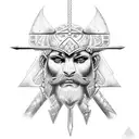 Assyrian warrior  tattoo design idea