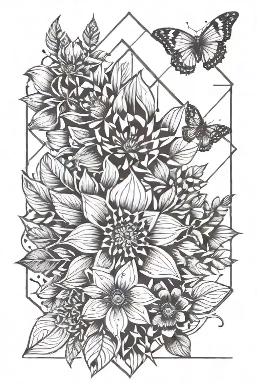 outdoors flowers  tattoo design idea