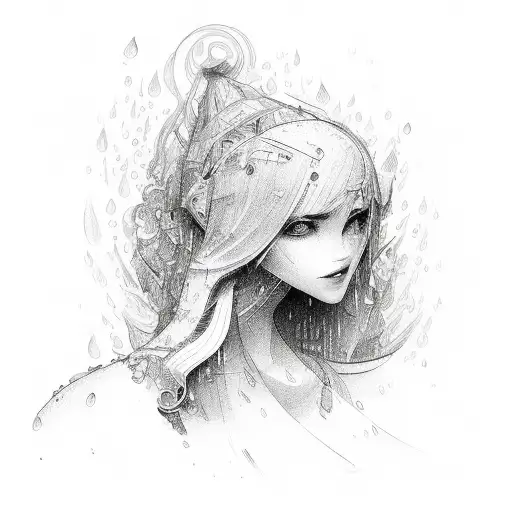 Sunny Day with Rain tattoo design idea