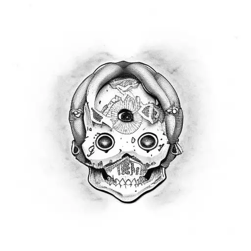 voodoo doll tattoo design idea