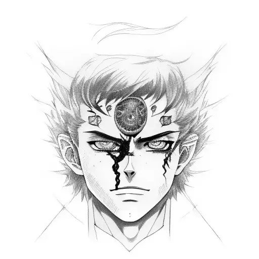 eren Yeager with blue eyes  tattoo design idea