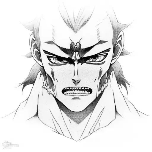 eren Yeager with blue eyes titan  tattoo design idea