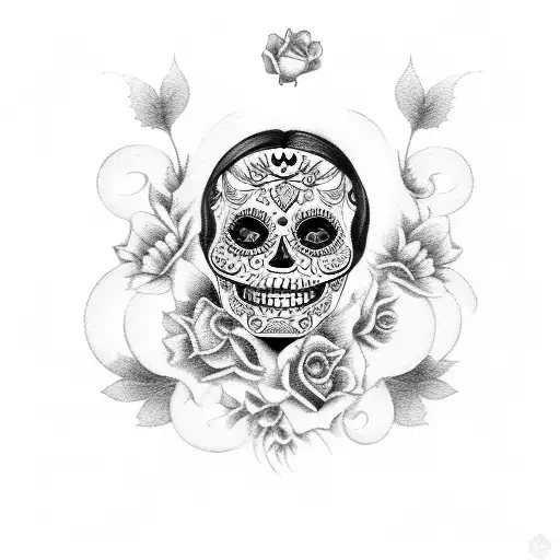 mexican catrina tattoo design idea