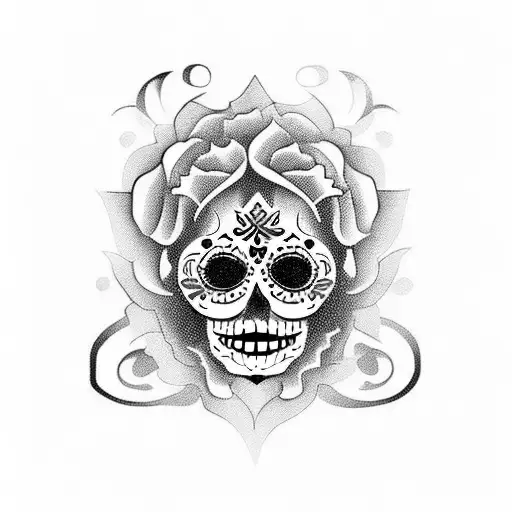 mexican catrina tattoo design idea