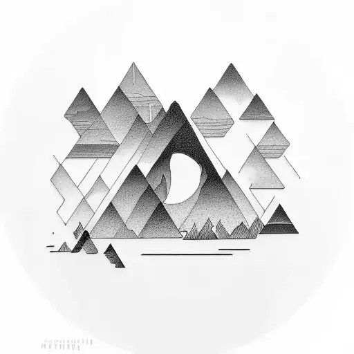 baby boy Ezra Christopher mountains woodland triangles clock tattoo design idea