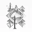 baby boy Ezra Christopher mountains woodland triangles clock tattoo design idea