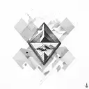 baby boy Ezra Christopher mountains woodland triangles clock tattoo design idea