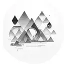 baby boy Ezra Christopher mountains woodland triangles clock tattoo design idea