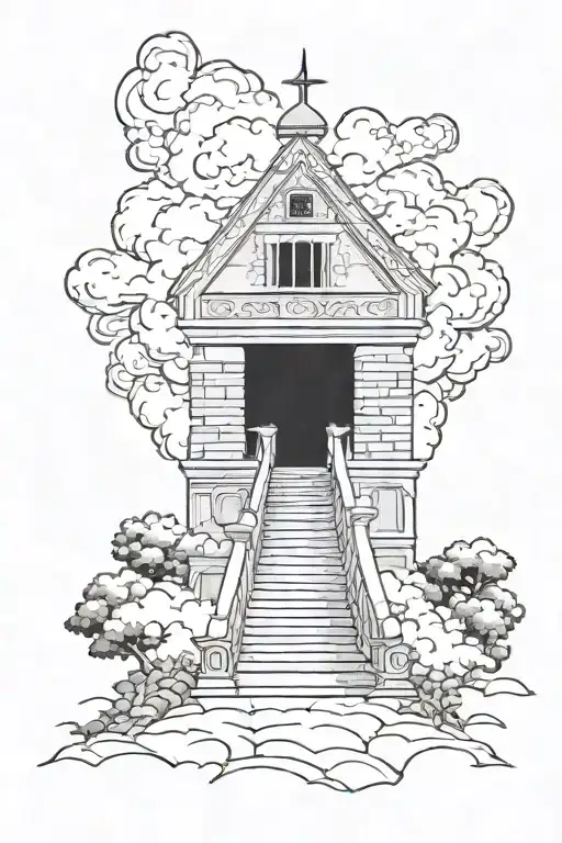 stair way to heaven tattoo design idea