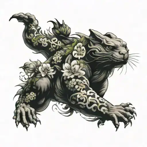 love in Japanese tattoo design idea