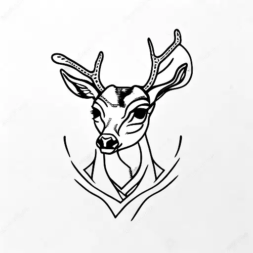 deer for finger tattoo design idea