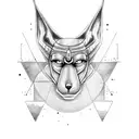 Anubis with astral  tattoo design idea