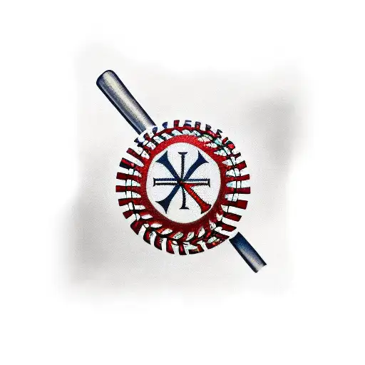 cross with Virginia and baseball  tattoo design idea