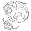 charizard pokémon tattoo design idea