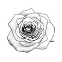 single long stem rose  tattoo design idea