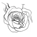 single long stem rose  tattoo design idea