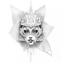 empress tattoo design idea