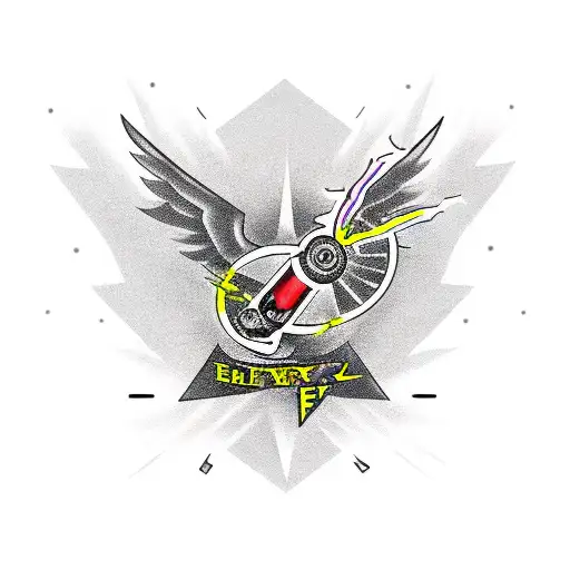 Energy drink can with black-grey shading tattoo design idea