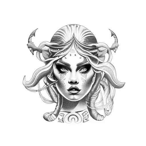 la silueta de afrodita tattoo design idea