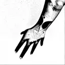 zeit in vertical tattoo design idea