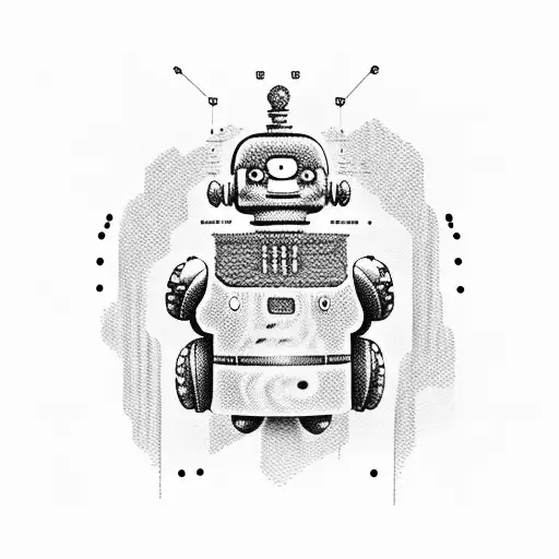 Robot Bender futurama tattoo design idea