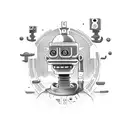 Robot Bender futurama tattoo design idea