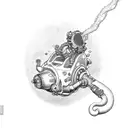 ROV pilot controlling a robotic arm underwater tattoo design idea