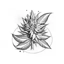 marijuana babe tattoo design idea