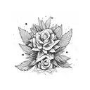 marijuana babe tattoo design idea