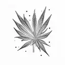 marijuana and sexy babe tattoo design idea
