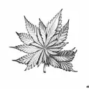 marijuana and sexy babe tattoo design idea