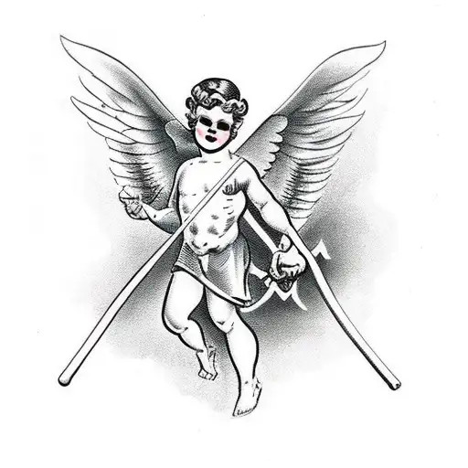 Blind Cupid Tattoo - Girly and Simplistic Design