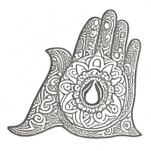 Hamsa Symbol tattoo design idea
