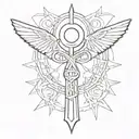 Ankh Symbol tattoo design idea