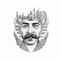 Stalin is raped by gay cowboys tattoo design idea