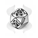 Dice tattoo design idea