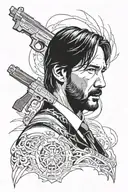 john wick tattoo design idea