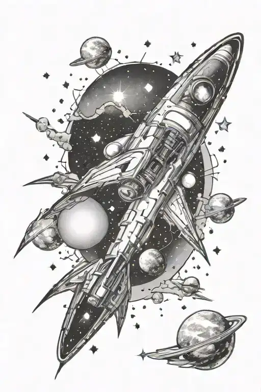 Milky Way galaxy of stars tattoo design idea