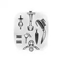 Vintage barber tools tattoo design idea