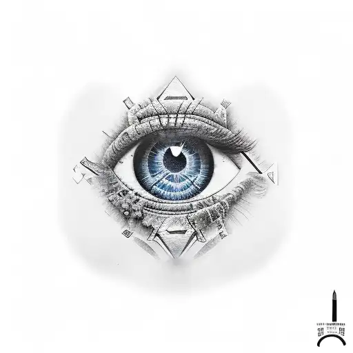 3rd eye with Thor's Hammer tattoo design idea