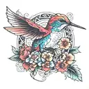 infinity hummingbird   tattoo design idea