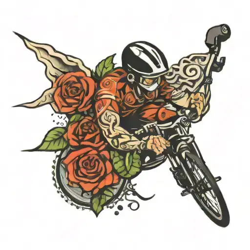 Mtb cyclist tattoo design idea