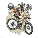 Mtb cyclist tattoo design idea
