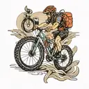 Mtb cyclist tattoo design idea