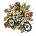 Mtb cyclist tattoo design idea