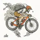 Mtb cyclist tattoo design idea